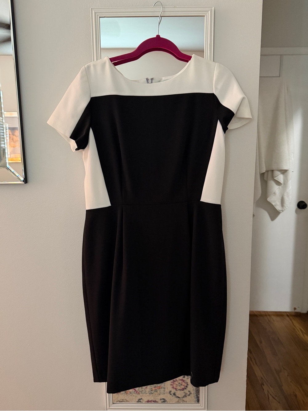 Black and white A-Line Tahari Dress